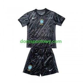 Koszulka Brazylia Copa America Bramkarska Dziecięcy Wyjazdowe Koszulki Piłkarskie 2024 Krótki Rękaw